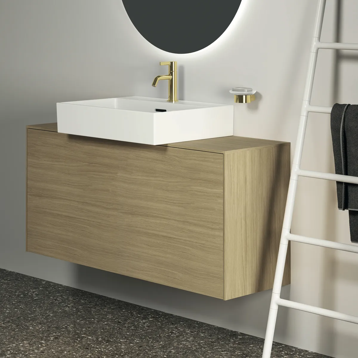 Ideal Standard Waschtischarmatur Joy Arm BC776A2, Ausladung 110mm, Brushed Gold Ideal Standard Waschtischarmatur Joy Arm BC776A2, Ausladung 110mm, Brushed Gold