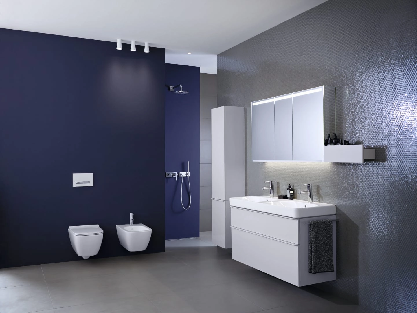 Wand-Bidet „Smyle Square“, mit Überlauf, Befestigung verdeckt 35 × 26 × 54 cm