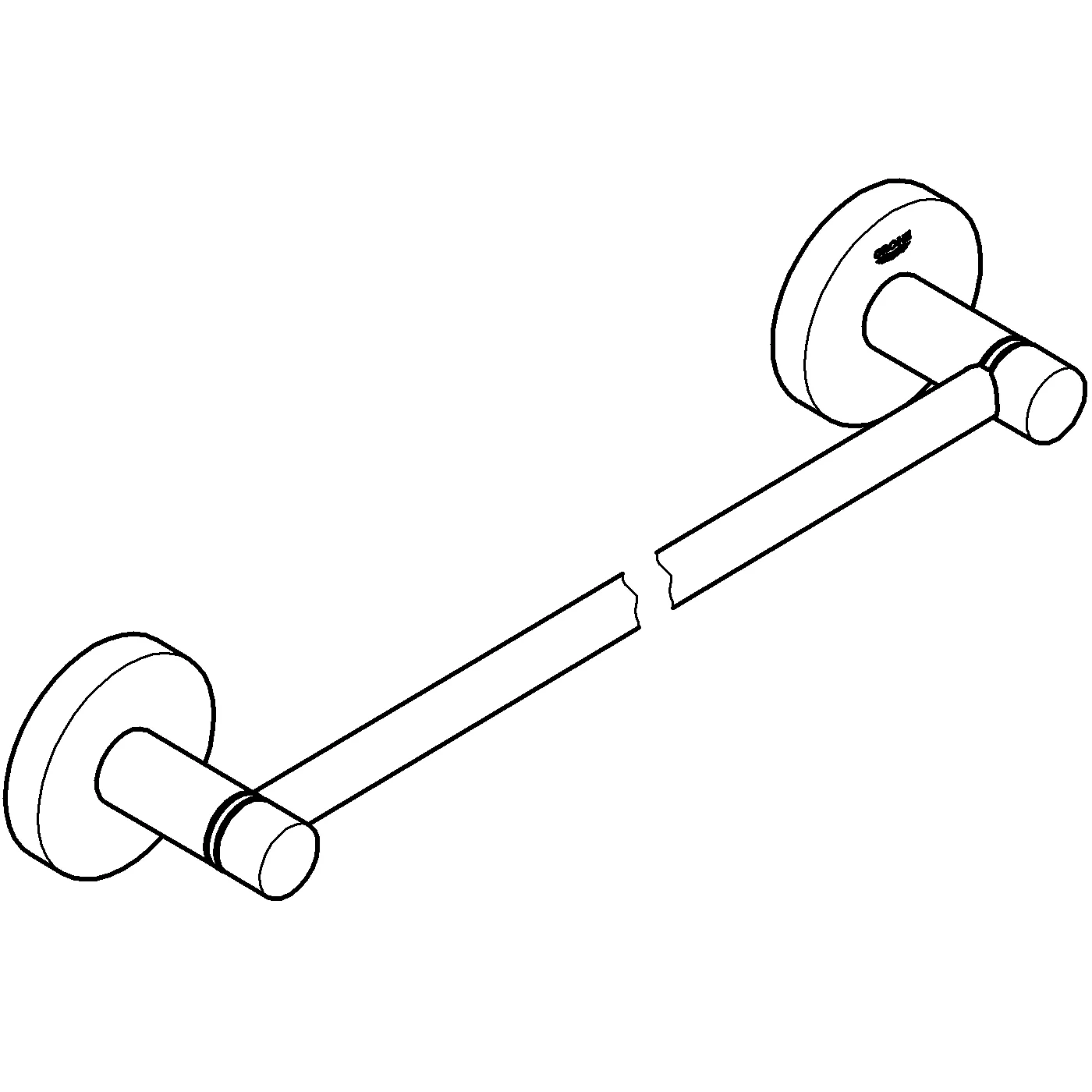 Badetuchhalter Essentials 40688_1, 504 mm Badetuchhalter Essentials 40688_1, 504 mm