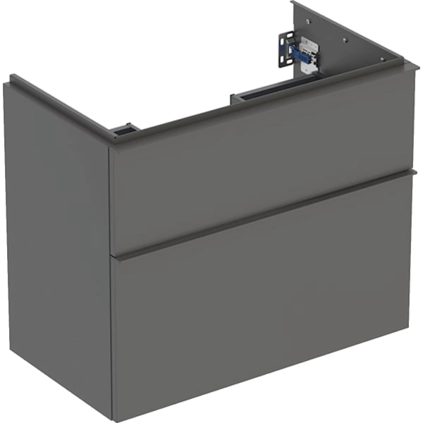 Geberit iCon Unterschrank für Waschtisch, lava lackiert matt, 74 x 61,5 x 41,6 cm, zwei Schubladen mit Selbsteinzug Geberit iCon Unterschrank für Waschtisch, lava lackiert matt, 74 x 61,5 x 41,6 cm, zwei Schubladen mit Selbsteinzug