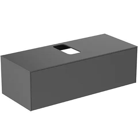 Ideal Standard Conca Waschtischplatte Anthrazit 1202x505mm mittiger Ausschnitt Ideal Standard Conca Waschtischplatte Anthrazit 1202x505mm mittiger Ausschnitt