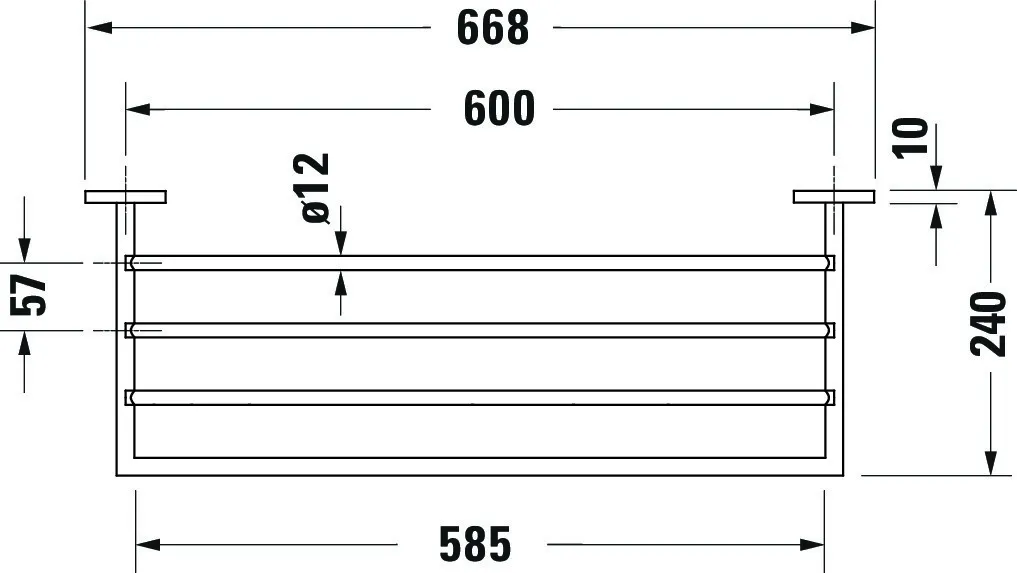 Duravit Handtuchablage „Karree“ 24 cm Duravit Handtuchablage „Karree“ 24 cm