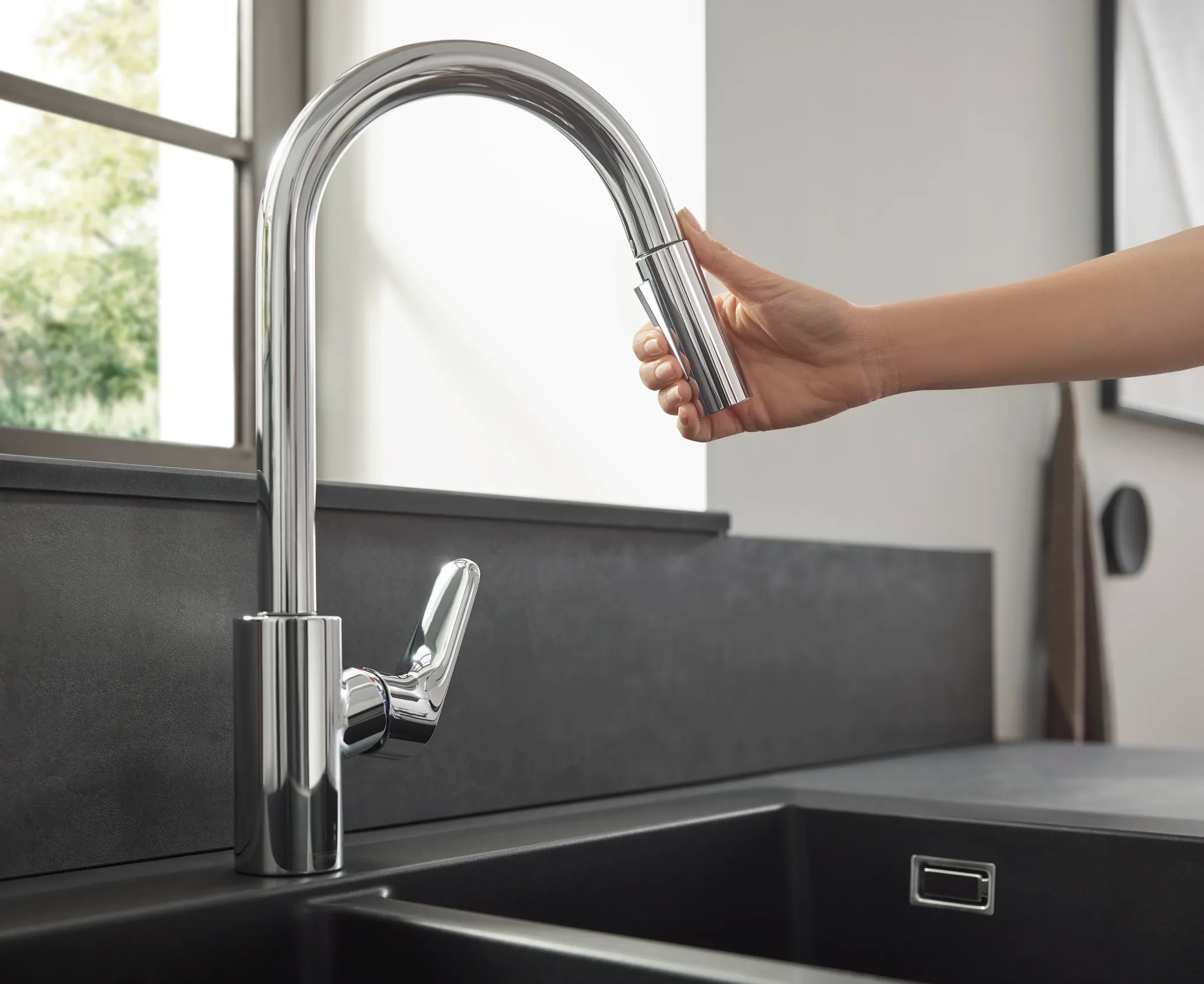 Hansgrohe Focus M41 Einhebel-Küchenmischer 240, Ausziehbrause 2jet Chrom Hansgrohe Focus M41 Einhebel-Küchenmischer 240, Ausziehbrause 2jet Chrom