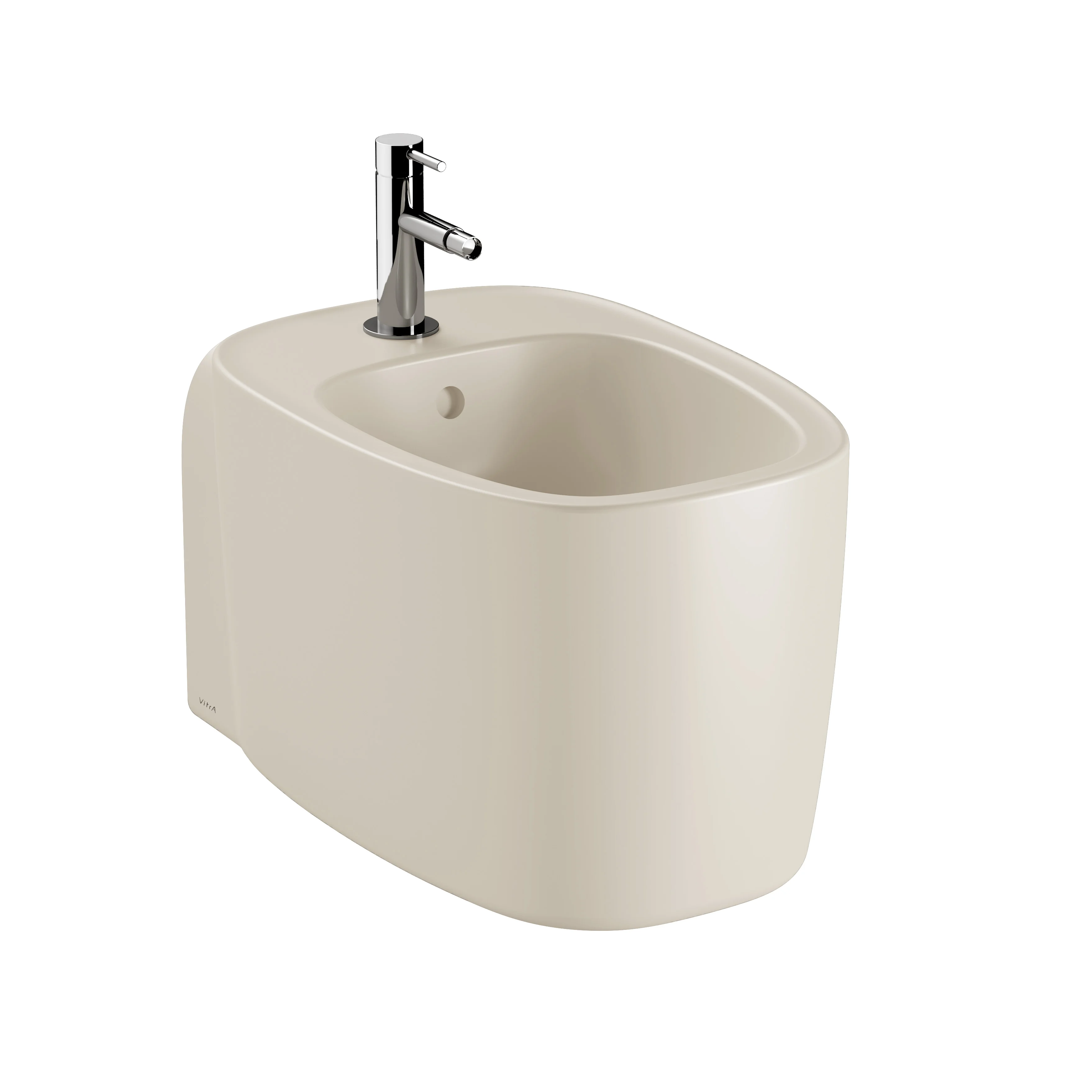 Plural Wand-Bidet mit verdeckter Befestigung mit Hahnloch mit Überlauf 37 x 55 cm Sandbeige Matt mit Oberflächenveredelung Clean Plural Wand-Bidet mit verdeckter Befestigung mit Hahnloch mit Überlauf 37 x 55 cm Sandbeige Matt mit Oberflächenveredelung Clean