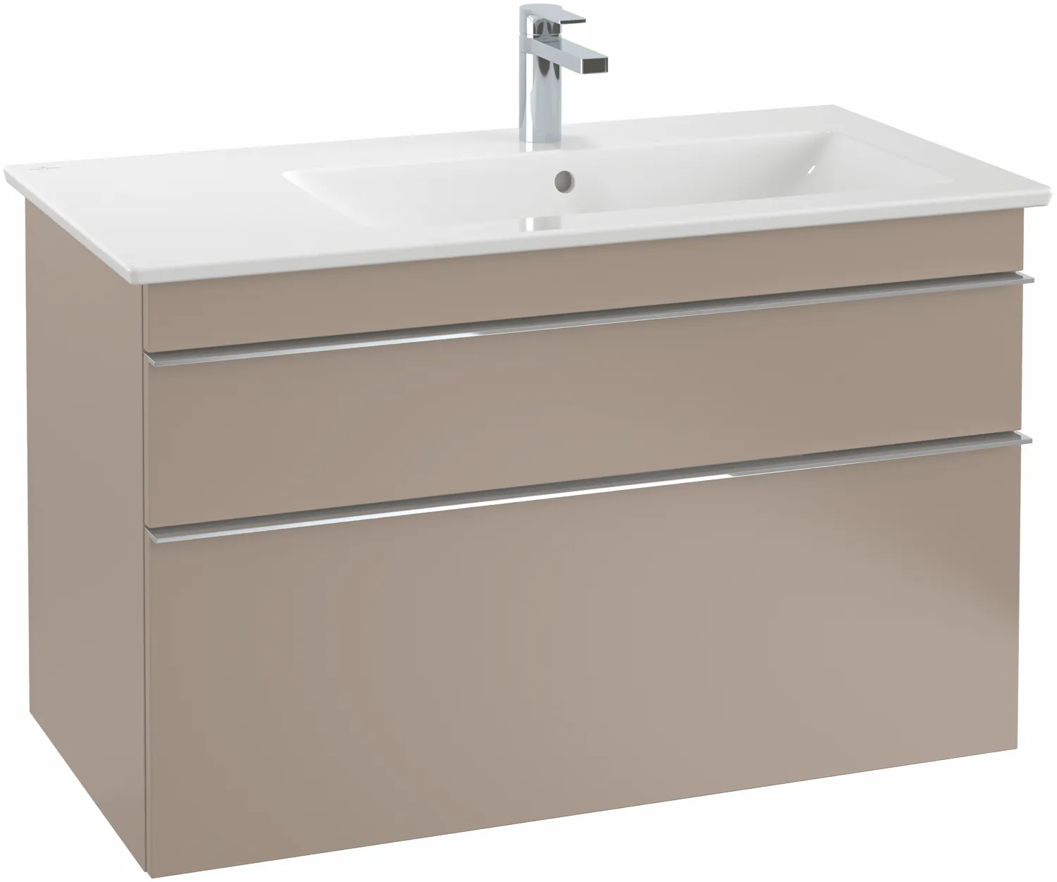 Villeroy & Boch Waschtischunterschrank „Venticello“ für Schrankwaschtisch 953 × 590 × 502 mm Glossy White, für Becken rechts