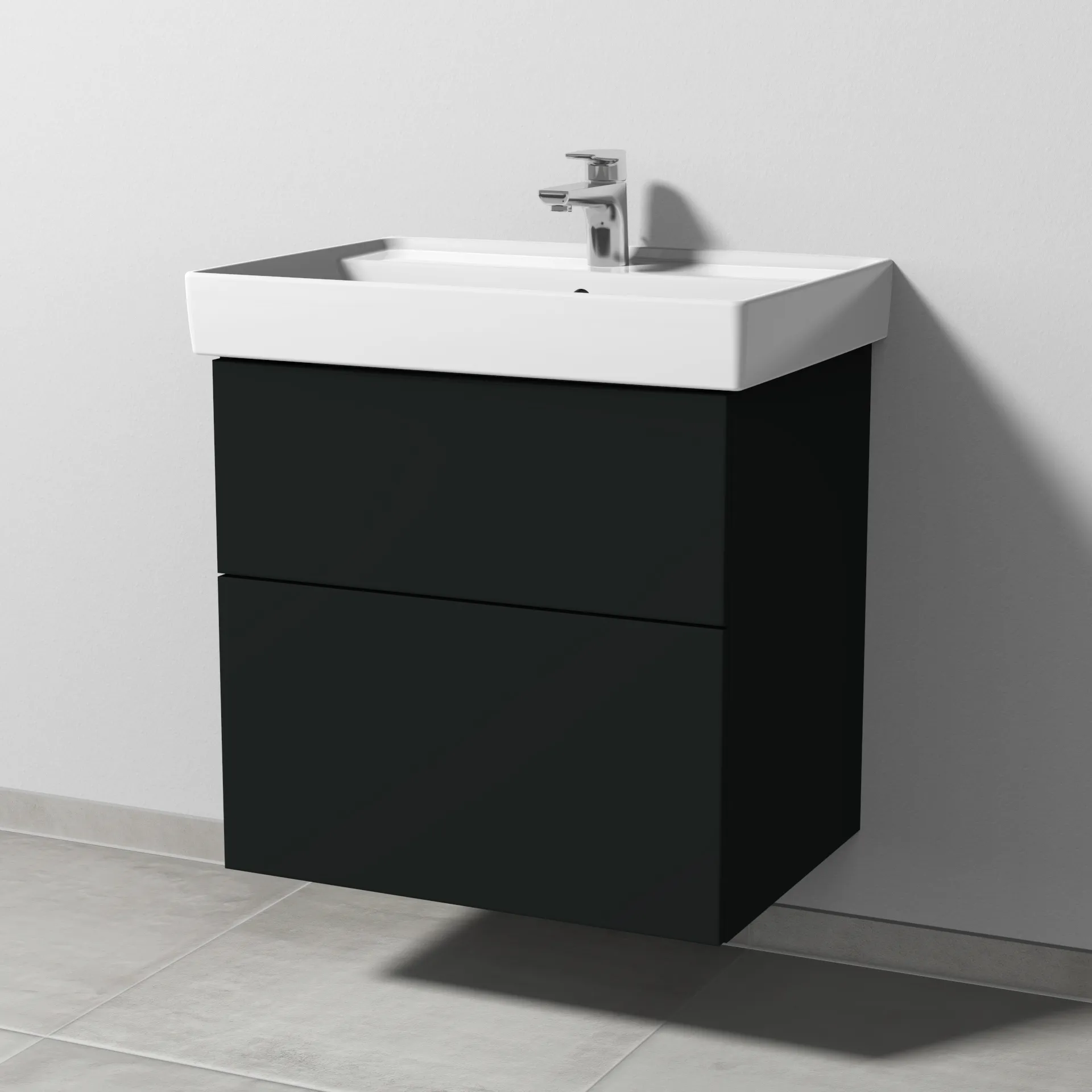 Sanipa Waschtischunterschrank „3way“ 600 × 588 × 447 mm in Vulkan (matt)