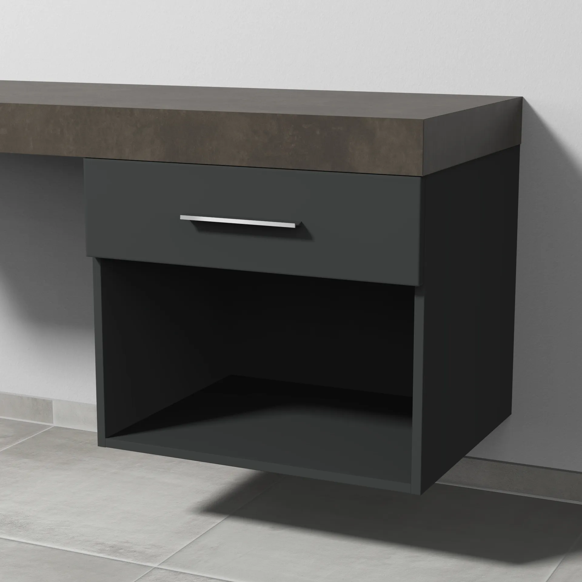 Sanipa Anbauschrank „2morrow“ 600 × 510 × 520 mm in Graphit (matt)