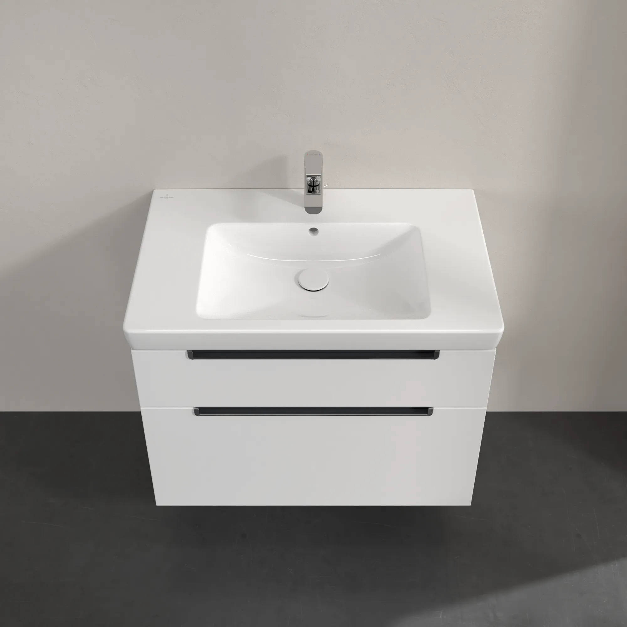Villeroy & Boch Waschtischunterschrank „Subway 2.0“ 787 × 590 × 449 mm Weiß Matt, für Becken mittig, ohne Beleuchtung