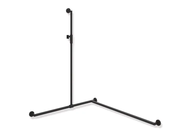 HEWI Haltegriff Ausführung rechts „System 900“ in Schwarz tiefmatt / Schwarz matt, Befestigung verdeckt HEWI Haltegriff Ausführung rechts „System 900“ in Schwarz tiefmatt / Schwarz matt, Befestigung verdeckt