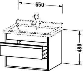 Duravit Waschtischunterschrank wandhängend „Ketho“ 65 × 48 × 45,5 cm Graphit Matt Duravit Waschtischunterschrank wandhängend „Ketho“ 65 × 48 × 45,5 cm Graphit Matt