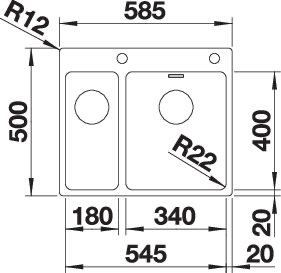 BLANCO ANDANO 340/180-IF/A
