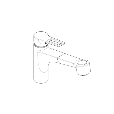 Kludi MIX Spültisch-EHM DN 15 herausz. Brause Bügelhebel chrom