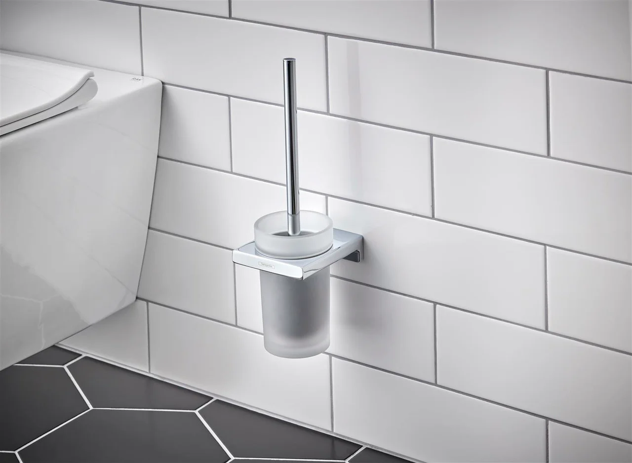 Hansgrohe AddStoris Q Toilettenbürstenhalter Wandmontage Chrom, 26 mm Bohrabstand, 6 mm Bohrlochdurchmesser