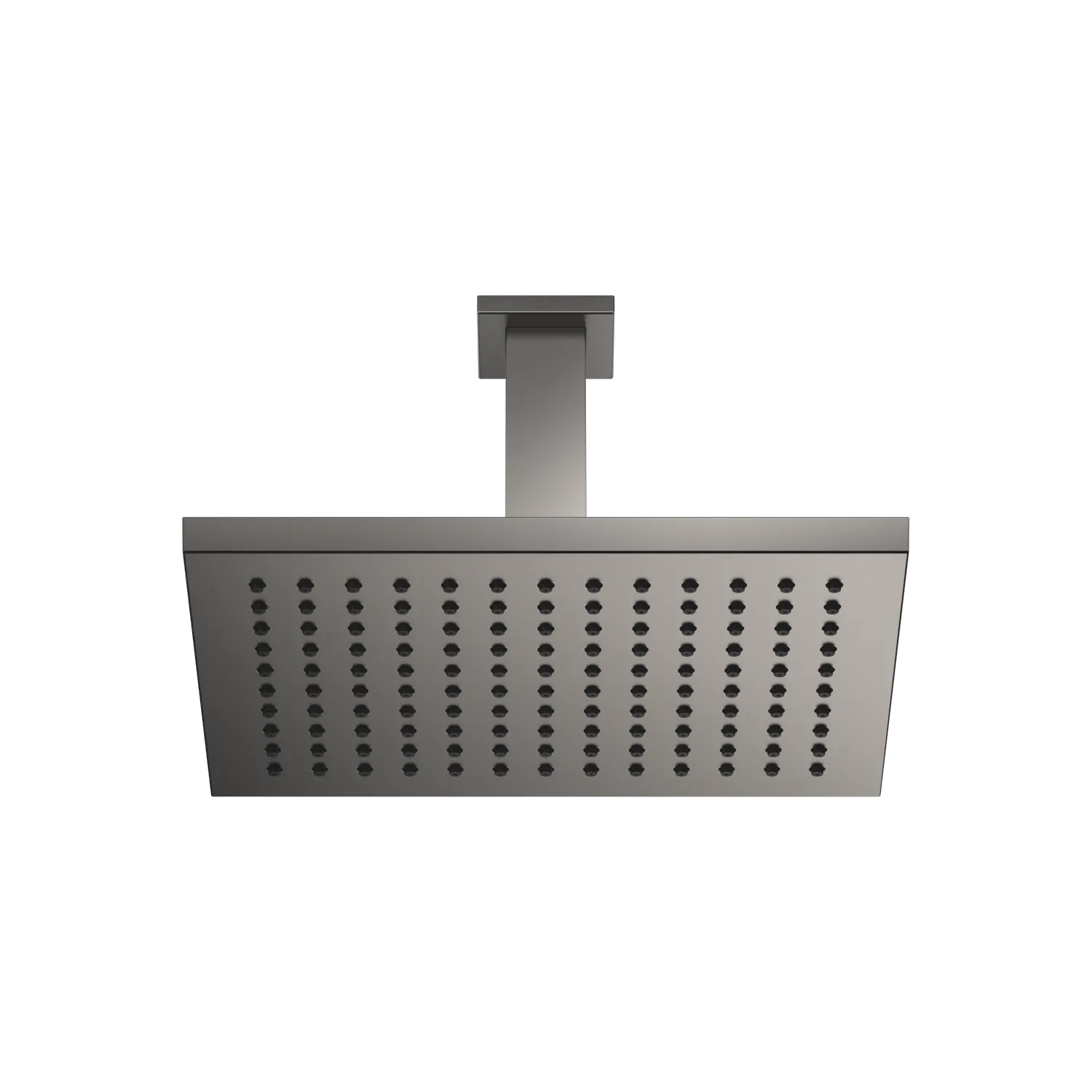 Dornbracht Regenbrause SERIENSPEZIFISCH Dark Platinum gebürstet, 300 x 240 mm mit Deckenanbindung, PURE RAIN Technologie, max. Durchfluss 14 l/min bei 3 Bar