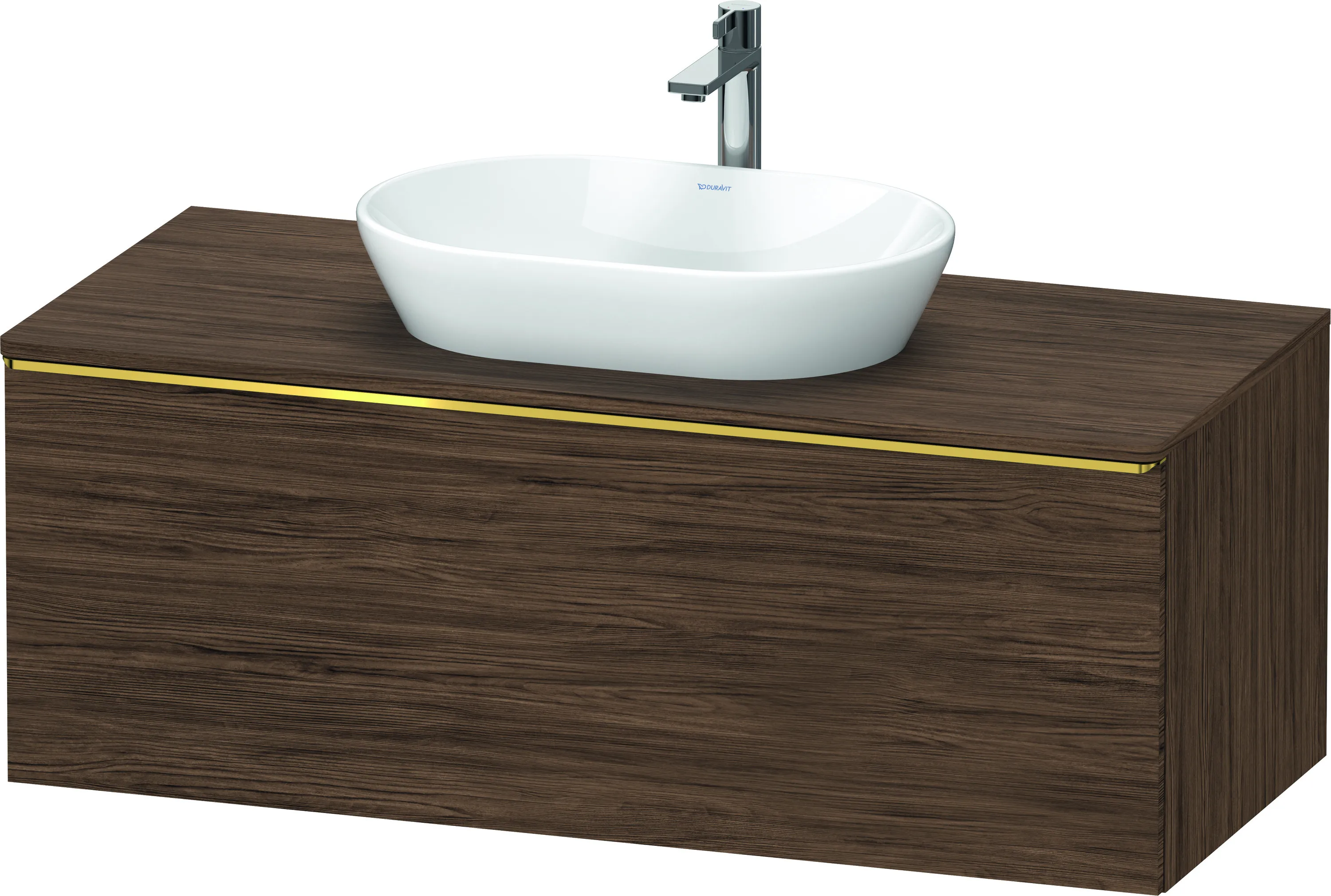 Duravit Waschtischunterschrank wandhängend „D-Neo“ 120 × 45,9 × 55 cm Nussbaum Dunkel