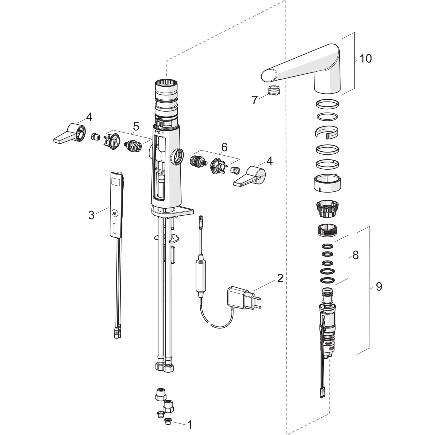 Hansa Küchenarmatur „Fit“ Ausladung 193 mm in chrom Hansa Küchenarmatur „Fit“ Ausladung 193 mm in chrom