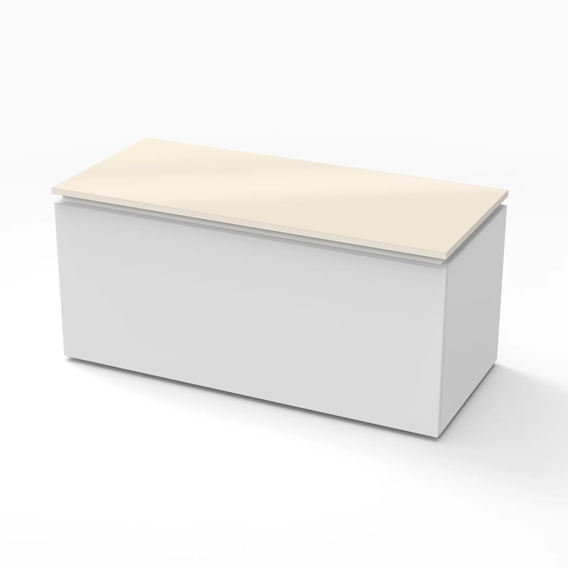 Sanipa Sitztruhe „2morrow“ 1000 × 451 × 451 mm in Weiß-Soft