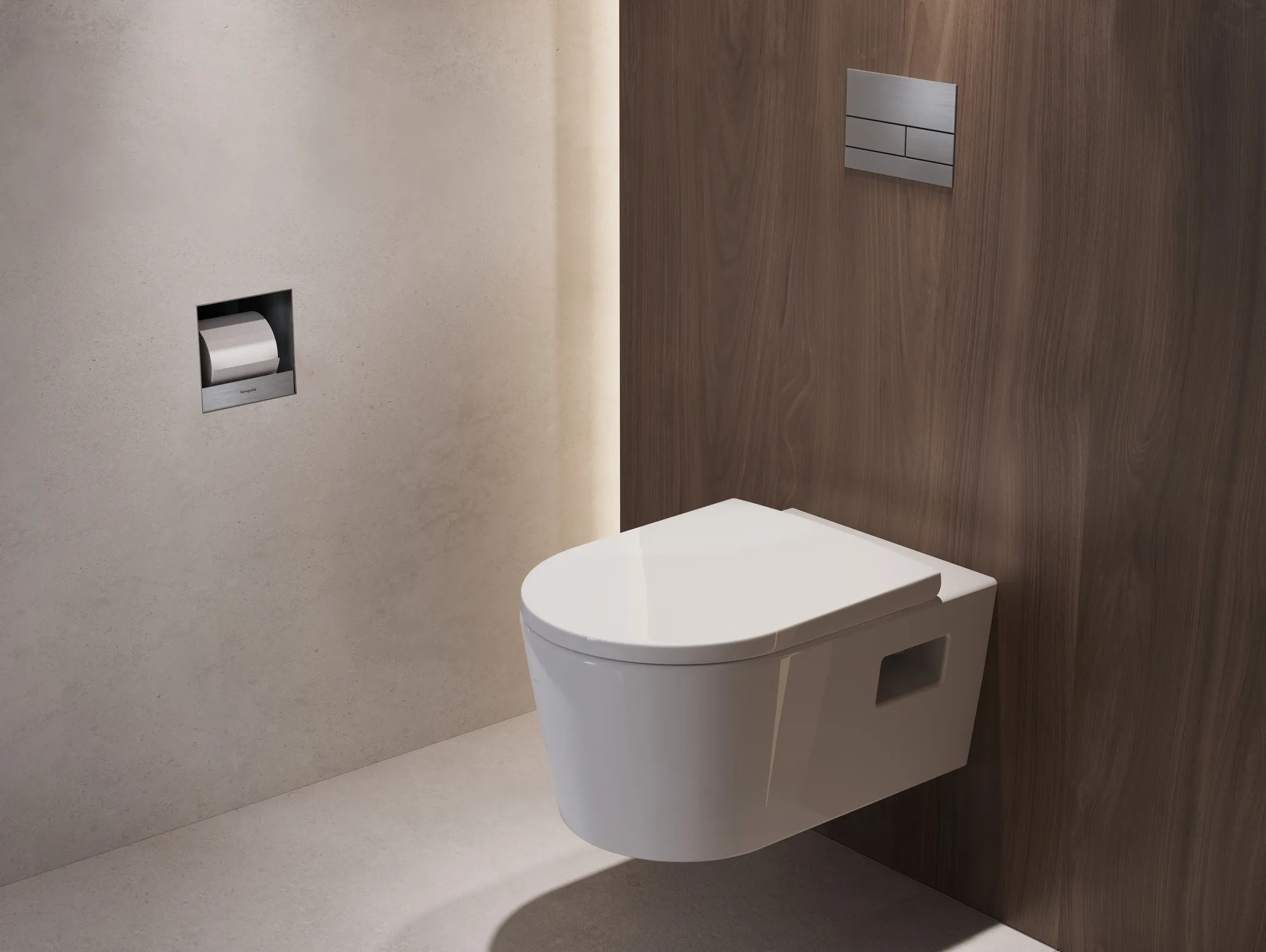 XtraStoris Original Einbau Toilettenpapierhalter 150/150/140 Mattschwarz