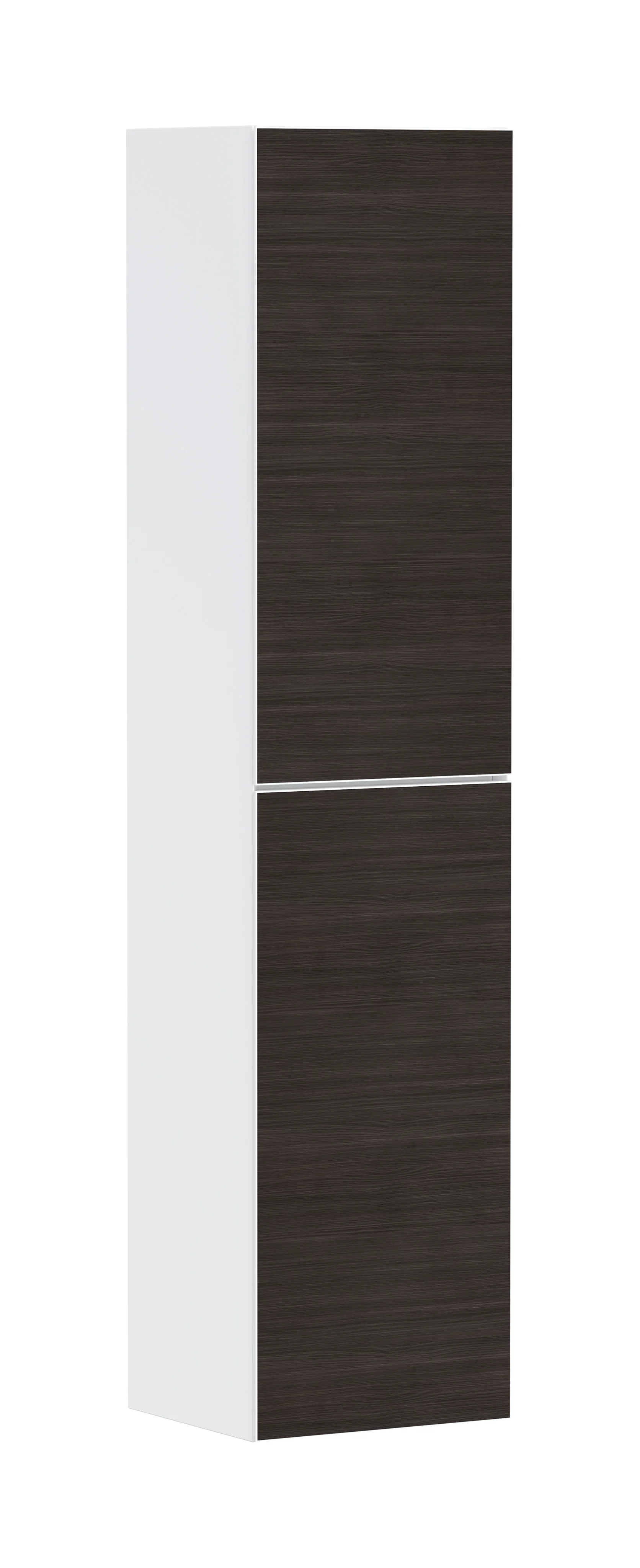 Hansgrohe Xevolos E Hochschrank Mattweiß 400/360 mm, Türanschlag links, Eiche Dunkel Front