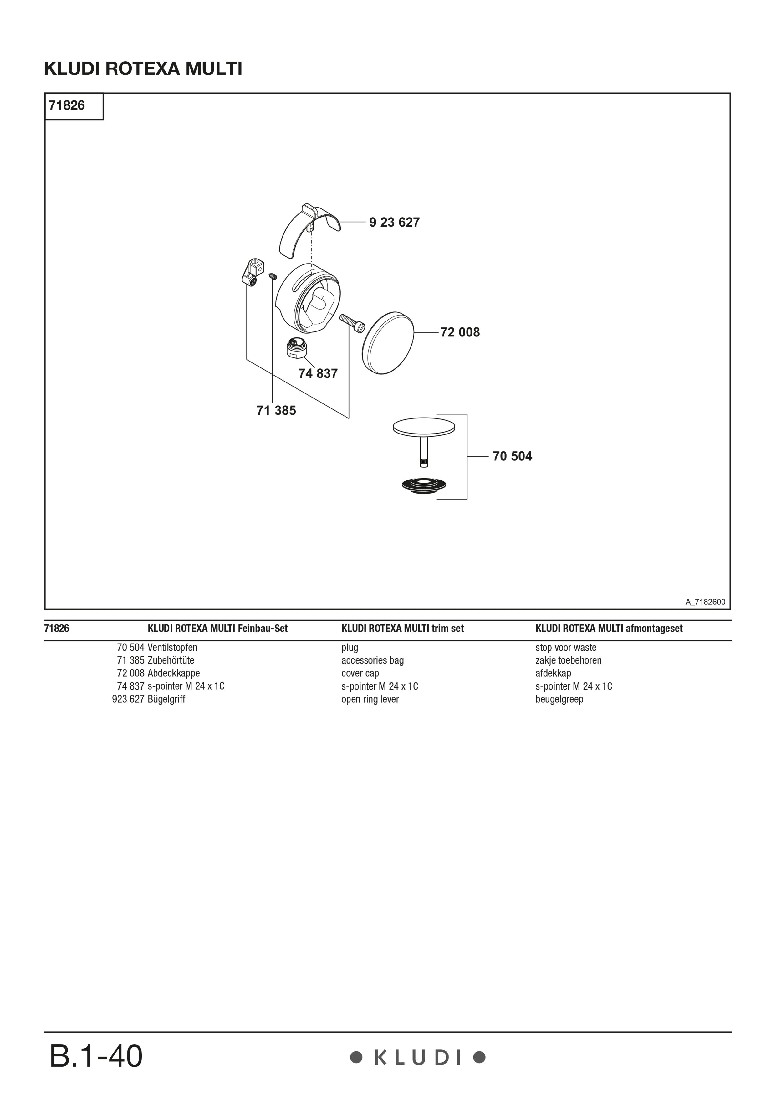 ROTEXA MULTI Ein-Ab-Überlaufgrt. Feinbau-Set chrom