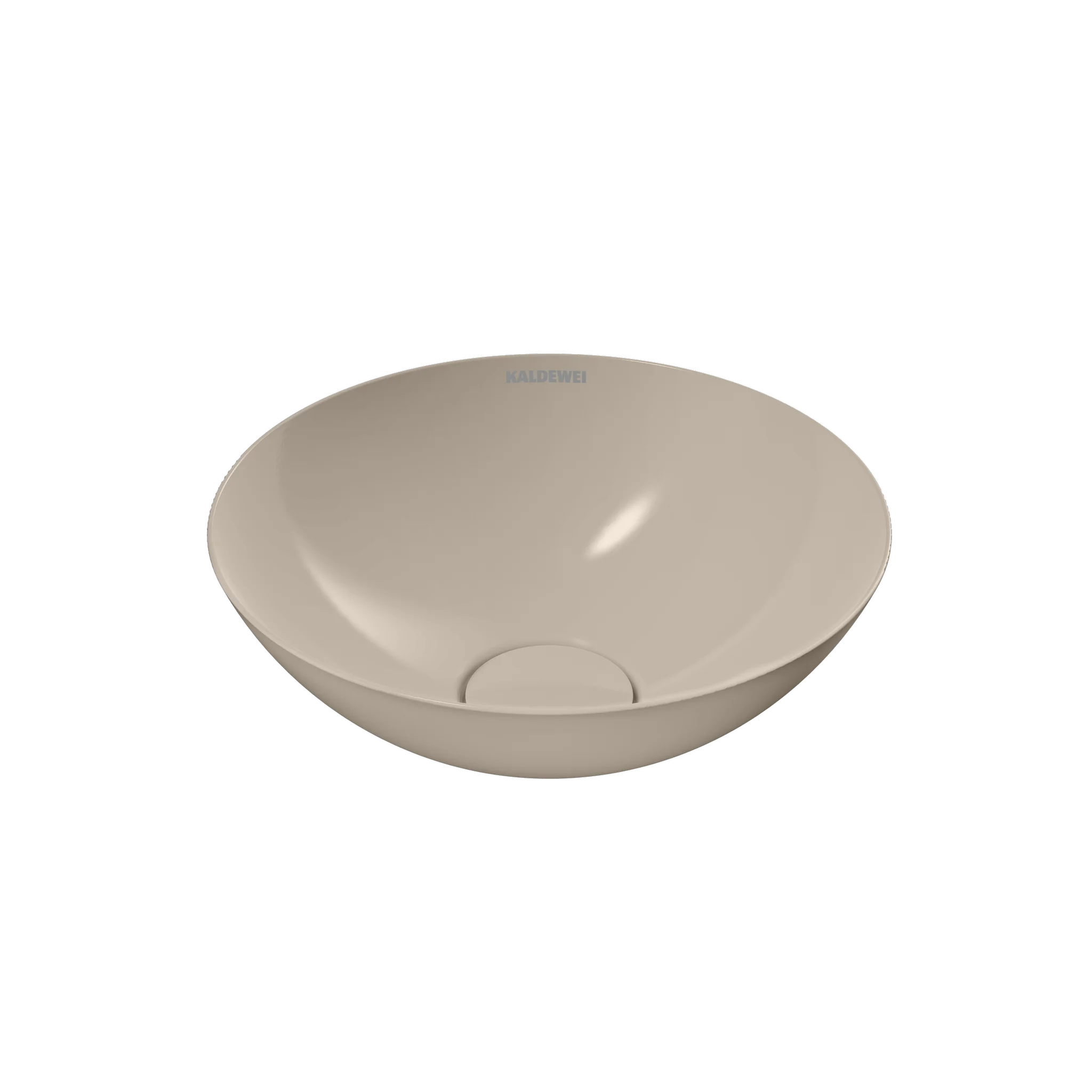 Kaldewei AVELLINO Waschtischschale, rund, 300 mm Durchmesser, warm beige 20, Perl-Effekt, ohne Überlauf
