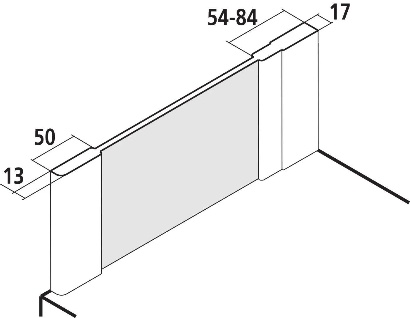 Kermi Duschdesign IBIZA 2000 Duschkabine, I2 TWO, Seitenwand verkürzt auf Badewanne, H 1600 mm, SW 680-710 mm Kermi Duschdesign IBIZA 2000 Duschkabine, I2 TWO, Seitenwand verkürzt auf Badewanne, H 1600 mm, SW 680-710 mm