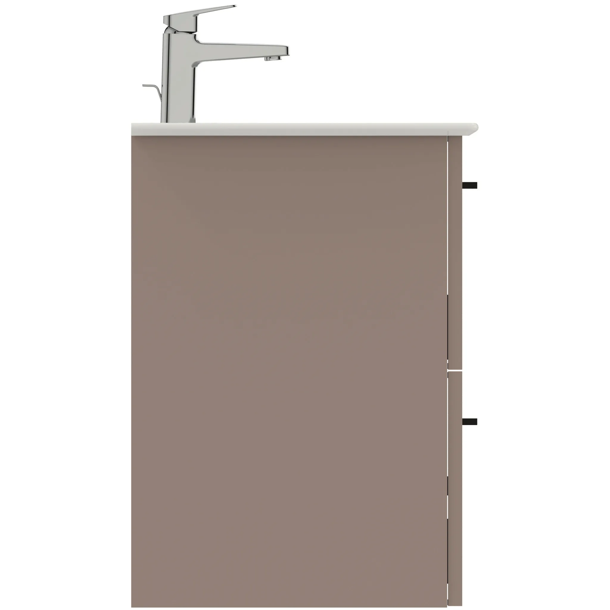 Möbelpaket i.life A mit Waschtisch 60cm und Unterschrank mit schwarzem Griff Weiß matt Möbelpaket i.life A mit Waschtisch 60cm und Unterschrank mit schwarzem Griff Weiß matt