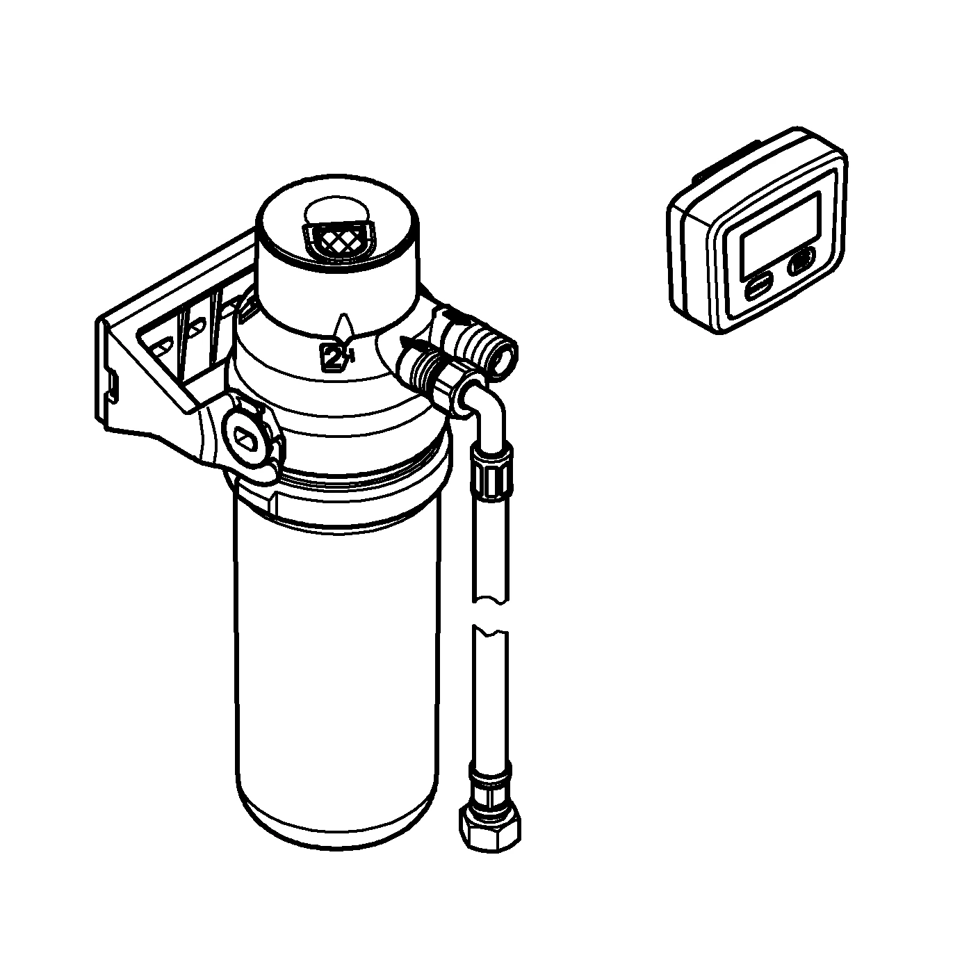 Aktivkohlefilter Starter Set Blue 41136, Filterkopf, Aktivkohlefilter, Zeitzähler