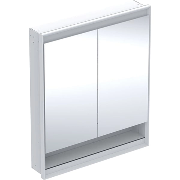Geberit Spiegelschrank „ONE“ in weiß / Aluminium pulverbeschichtet, Geberit Spiegelschrank „ONE“ in weiß / Aluminium pulverbeschichtet,