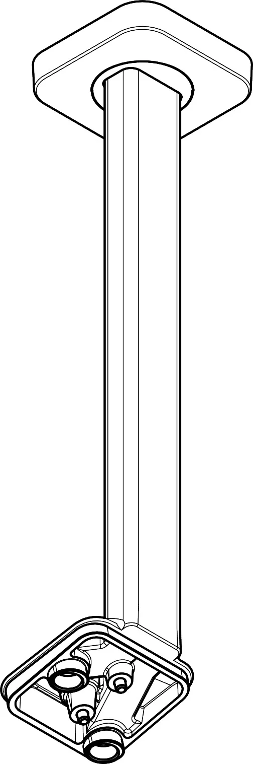 Hansgrohe AXOR ShowerSphere Deckenanschluss 300 mm für Kopfbrause 2jet Chrom