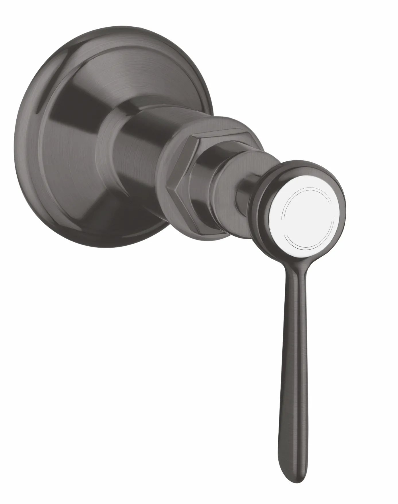 Hansgrohe AXOR Montreux Absperrventil Unterputz mit Hebelgriff, Brushed Black Chrome, DN15/DN20, Geräuschgruppe II