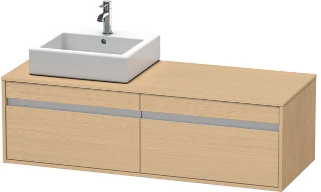 Duravit Waschtischunterschrank wandhängend „Ketho“ 140 × 42,6 × 55 cm Eiche Natur