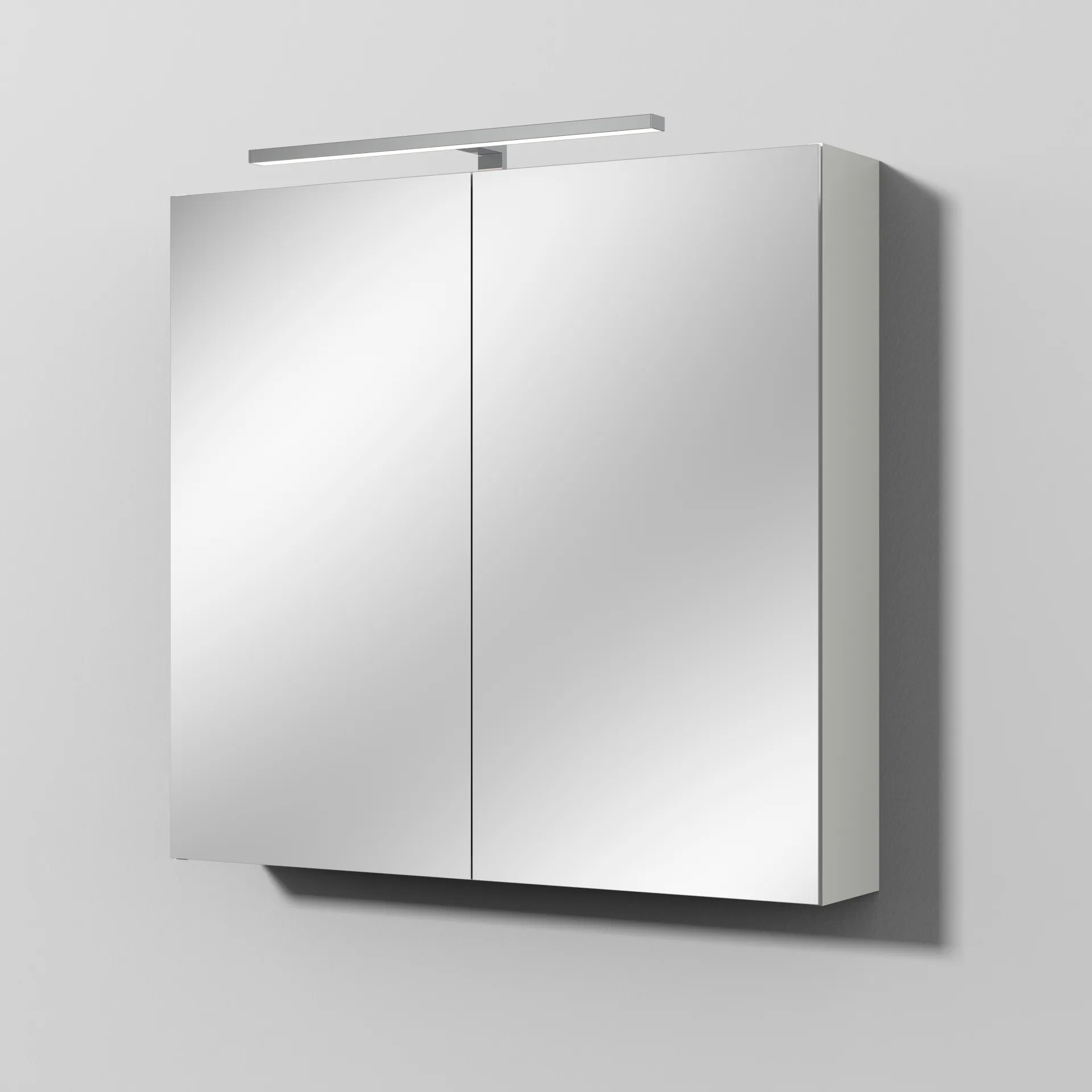 Sanipa Spiegelschrank „Milla“ 80 × 75 × 14,9 cm in Weiß-Soft