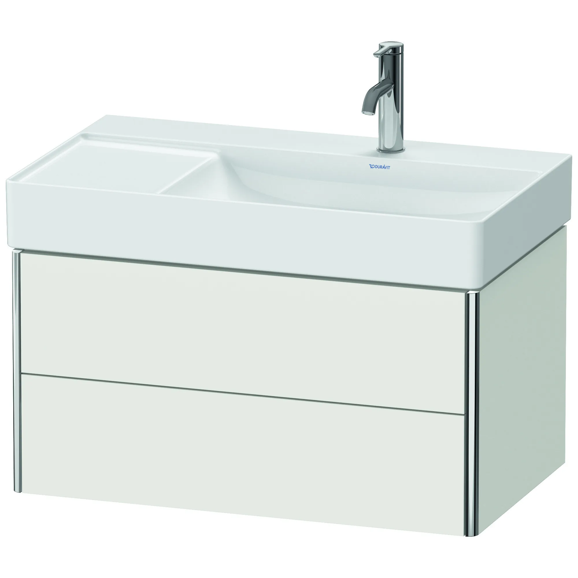 Duravit Waschtischunterschrank wandhängend „XSquare“ 78,4 × 39,7 × 46 cm Nordic Weiß Seidenmatt