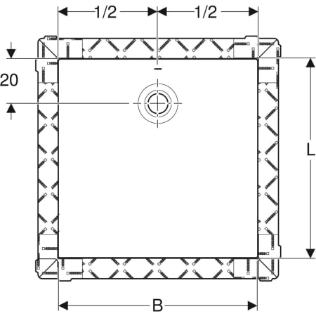 Geberit quadrat Duschwanne „Olona“ 80 × 80 cm 