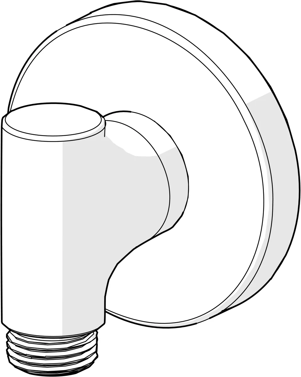 Hansa Wandanschlussbogen Hansa 2900-33 Rosette rund Matt-Schwarz