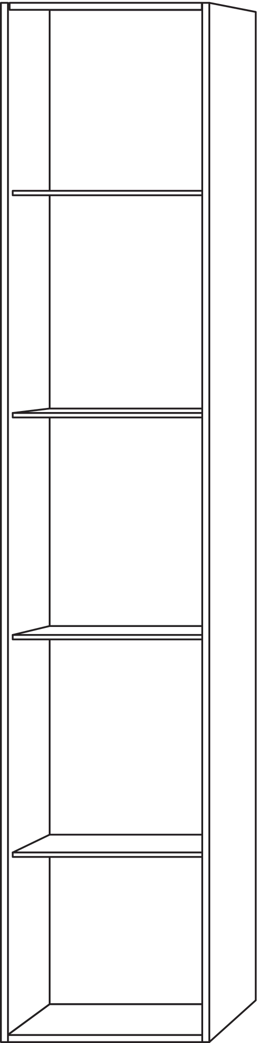 Sanipa Regal „3way“ 350 × 1700 × 328 mm in Eiche Kansas Sanipa Regal „3way“ 350 × 1700 × 328 mm in Eiche Kansas