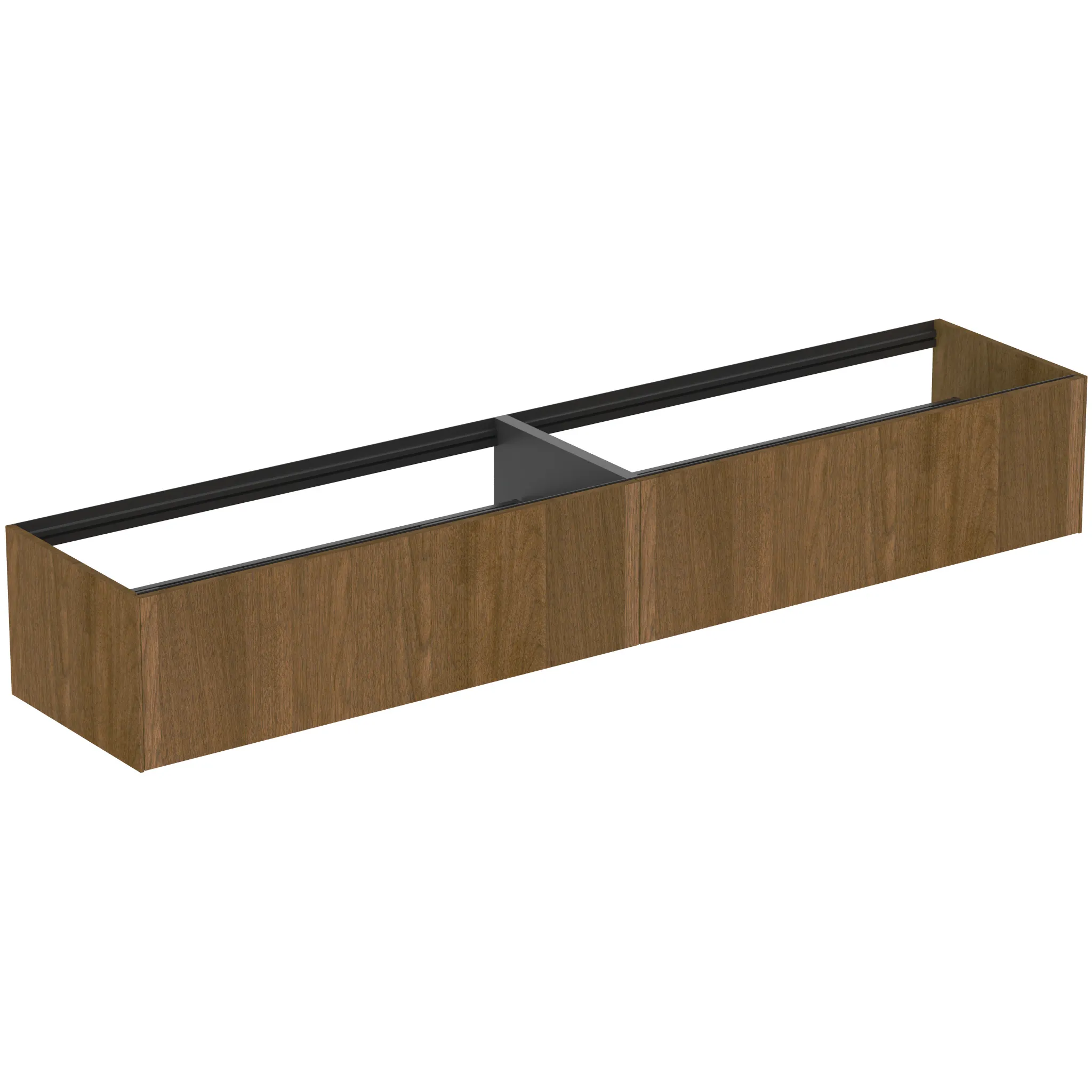 Ideal Standard Waschtischunterschrank „Conca“ 238,5 × 36 × 50,5 cm Walnuss dunkel Furnier Ideal Standard Waschtischunterschrank „Conca“ 238,5 × 36 × 50,5 cm Walnuss dunkel Furnier