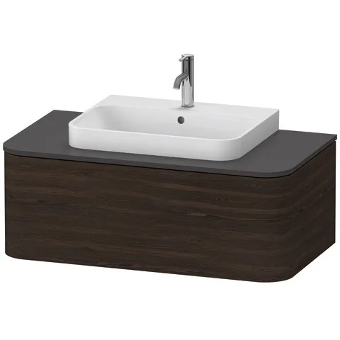 Duravit Waschtischunterschrank wandhängend „Happy D.2 Plus“ Nussbaum gebürstet
