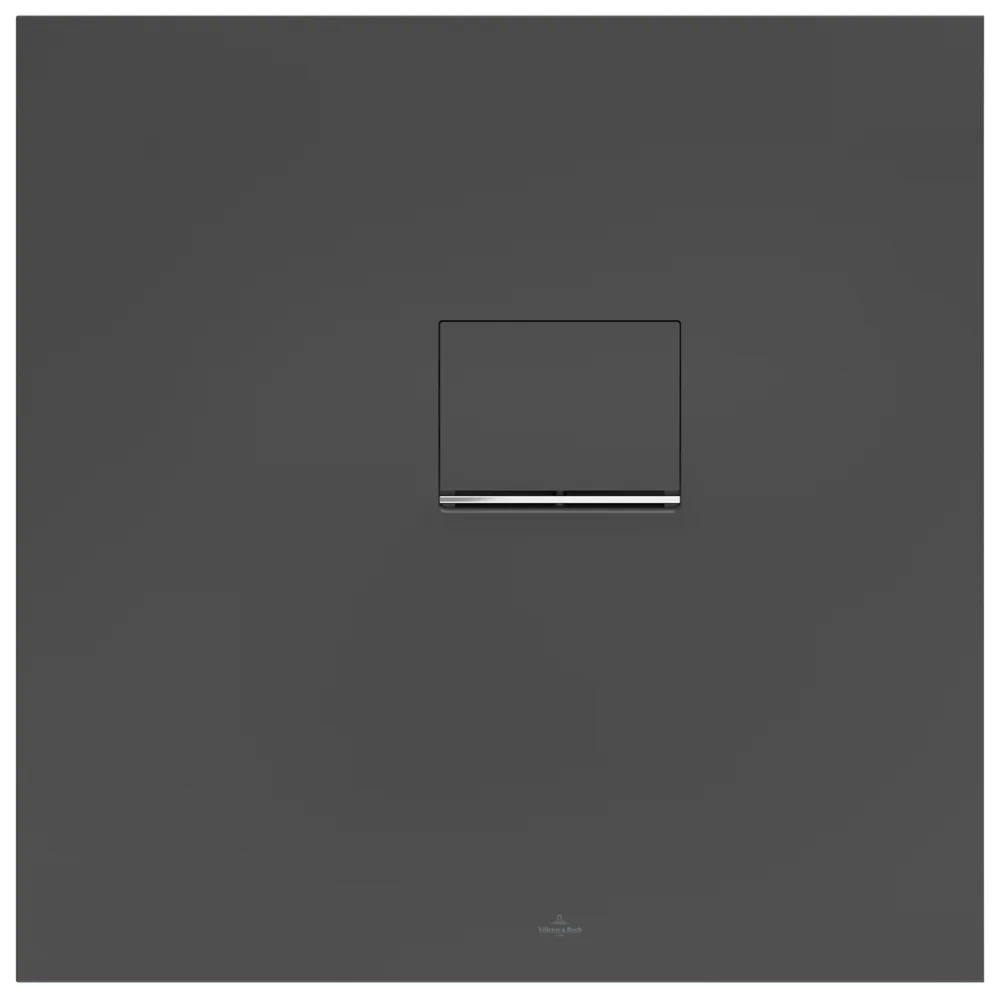 Villeroy & Boch Duschwanne Squaro Infinity, quadratisch, Anthracite, 800x800x40 mm, Quaryl, matt, mit Rutschhemmung Antirutschklasse C