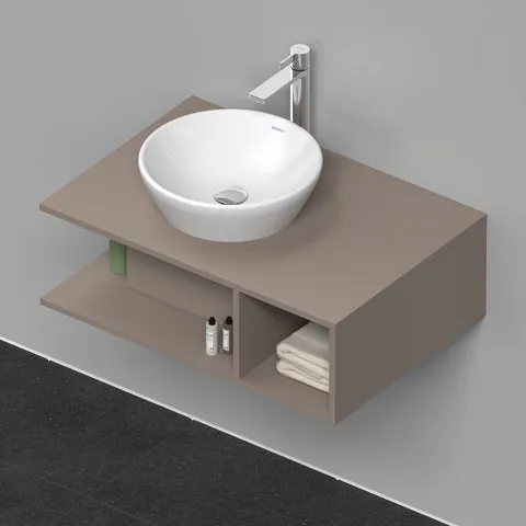 Duravit Waschtischunterschrank wandhängend „D-Neo“ 80 × 26 × 55 cm Basalt Matt