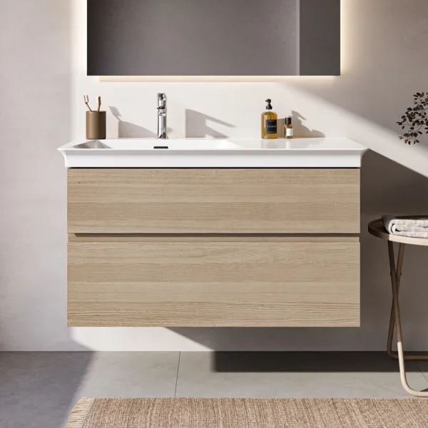 Ideal Standard Waschtischunterschrank „Finesse“ 100 × 55 × 50,5 cm Eiche weiß