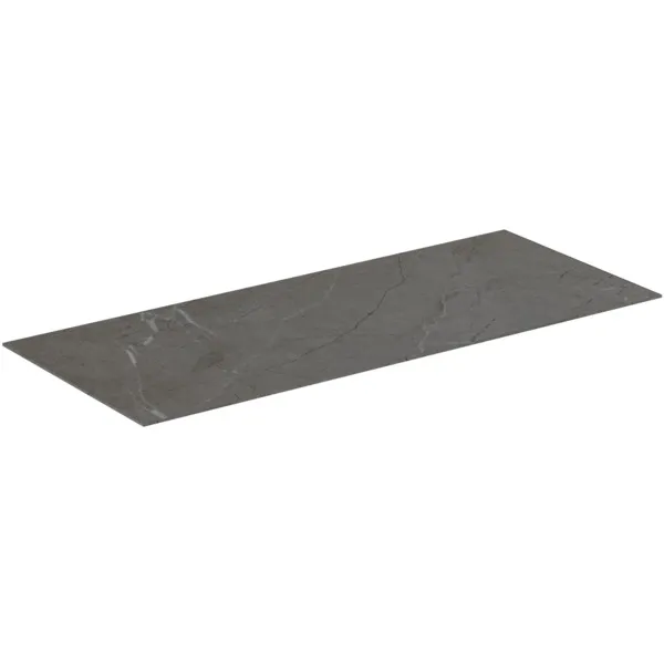 Waschtischplatte Conca, aus Keramik, 1202x505x6mm, Marmor Noir Desir