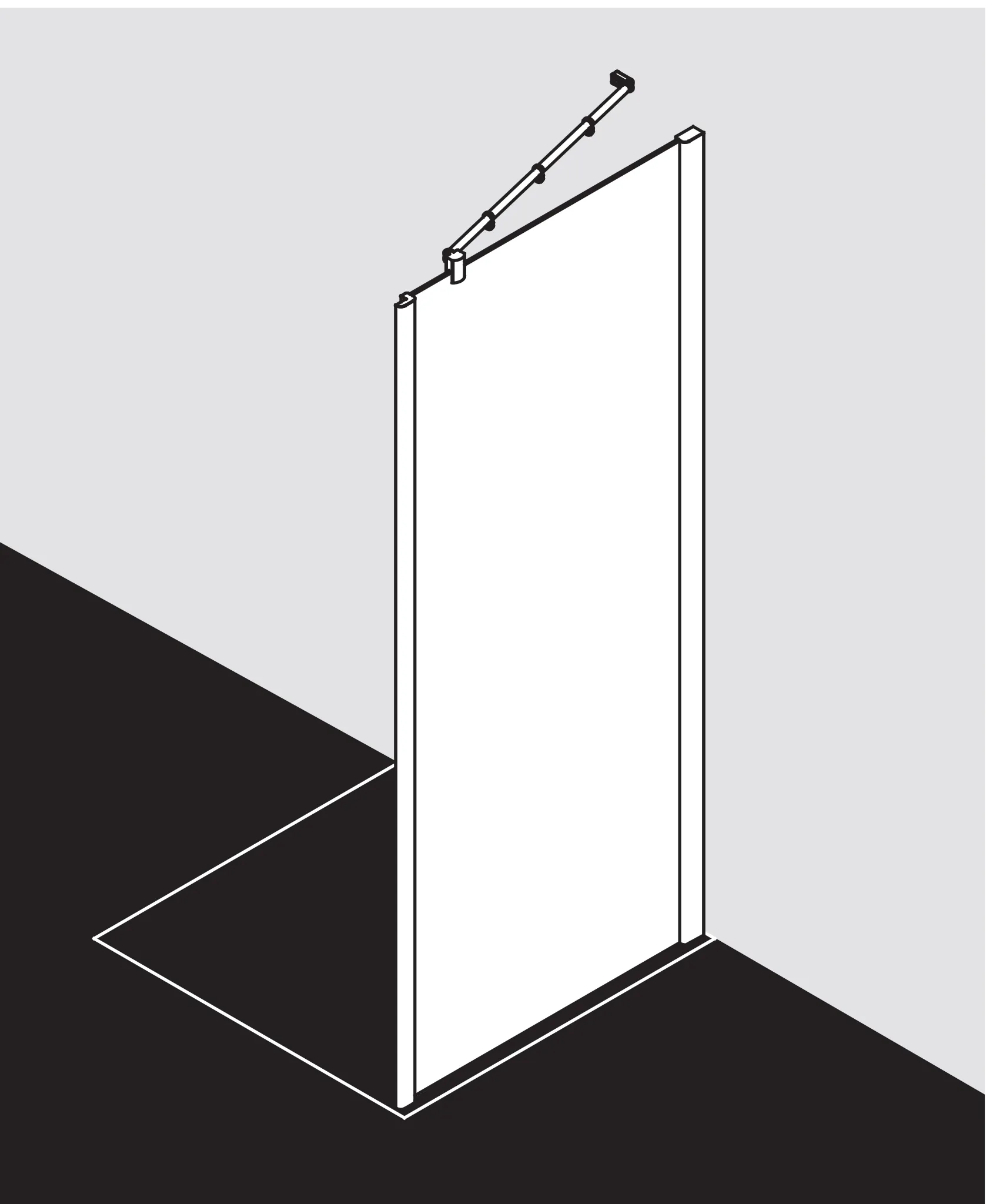 Kermi Seitenwand für Ecke „PASA XP“ Glas Klar, Profile Silber Mattglanz, BV: 720 - 750 mm GAK: 705 - 735 mm WE: 730 - 760 mm H: 1850 mm Kermi Seitenwand für Ecke „PASA XP“ Glas Klar, Profile Silber Mattglanz, BV: 720 - 750 mm GAK: 705 - 735 mm WE: 730 - 760 mm H: 1850 mm