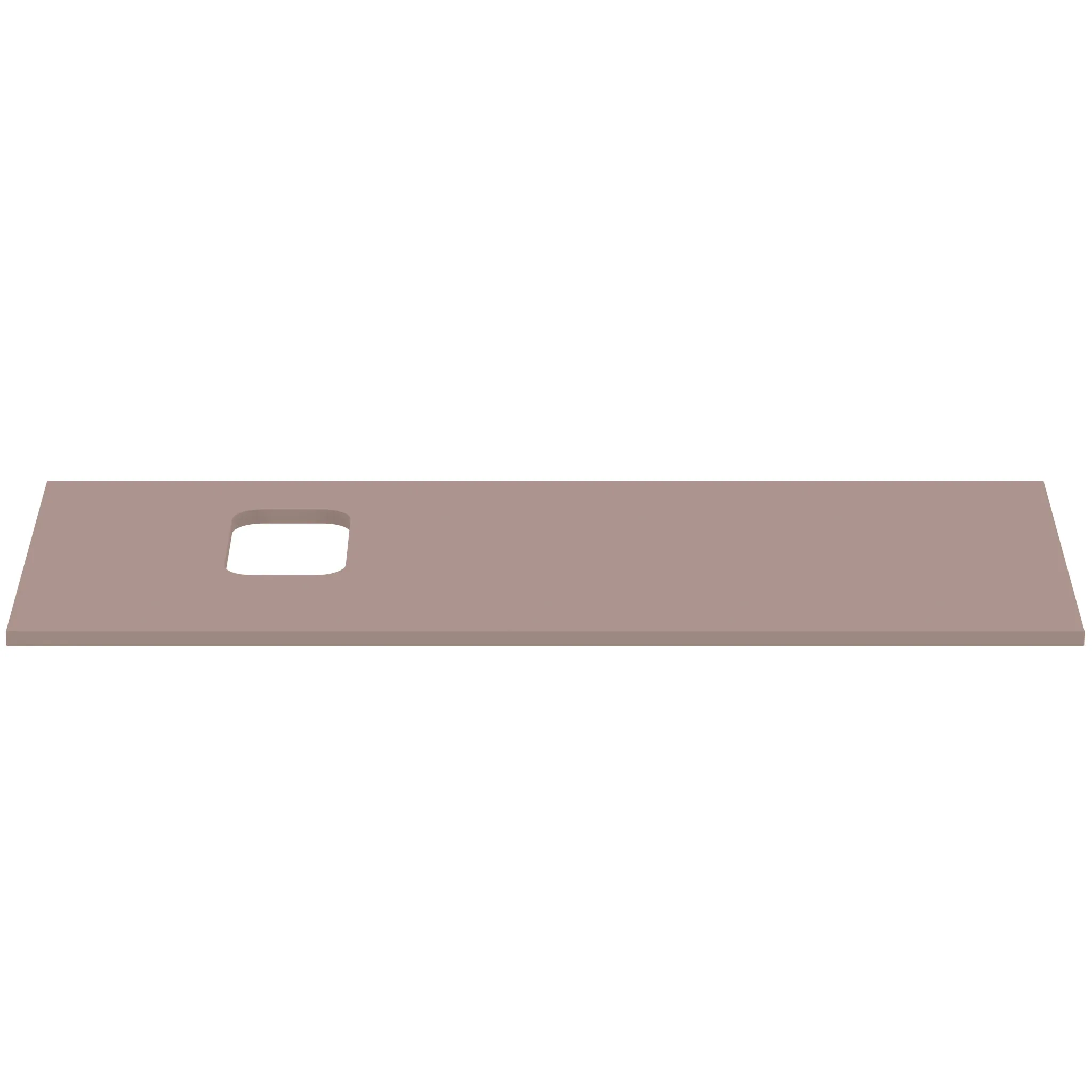 Ideal Standard Waschtischplatte i.life B, links Ausschnitt, 1202x507x18mm, Greige