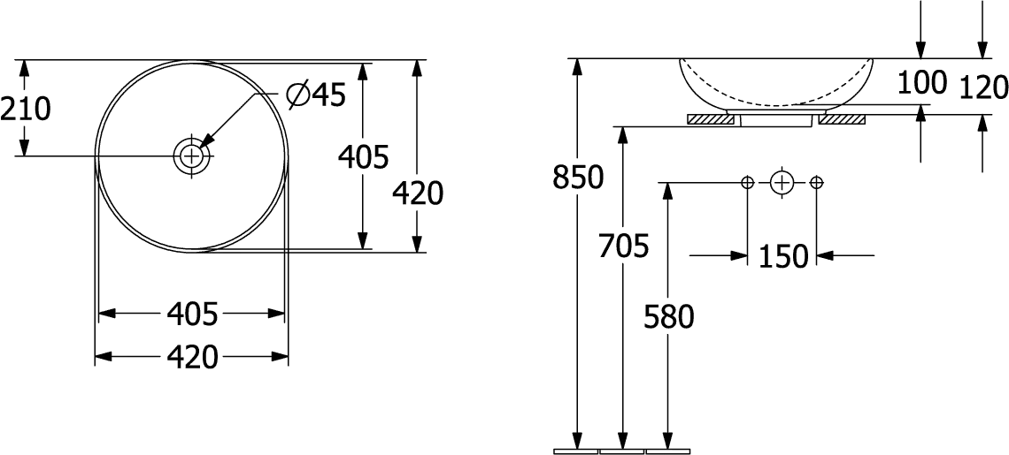 Villeroy & Boch Loop & Friends Aufsatzwaschbecken 420x420mm Graphite CeramicPlus Villeroy & Boch Loop & Friends Aufsatzwaschbecken 420x420mm Graphite CeramicPlus