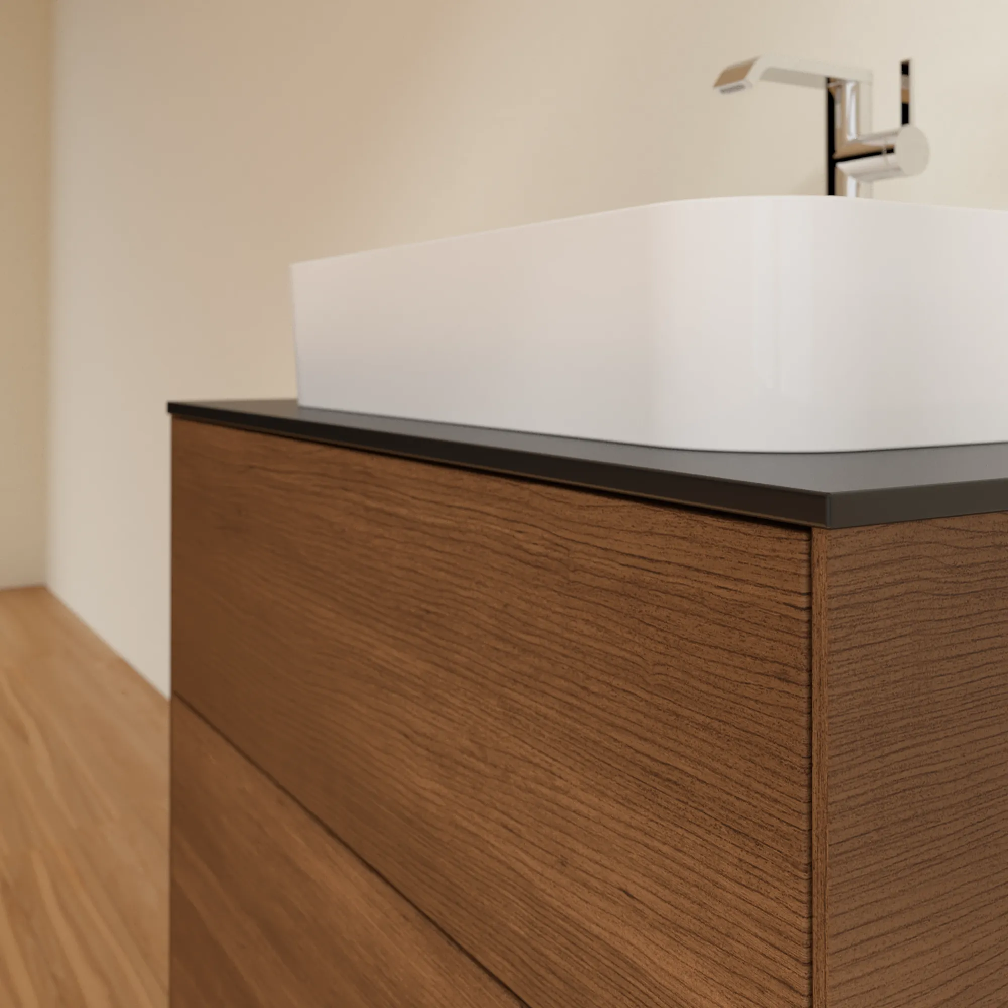 Villeroy & Boch Finion Waschbeckenunterschrank G34, 800x603x501mm, Holz, mit LED-Beleuchtung