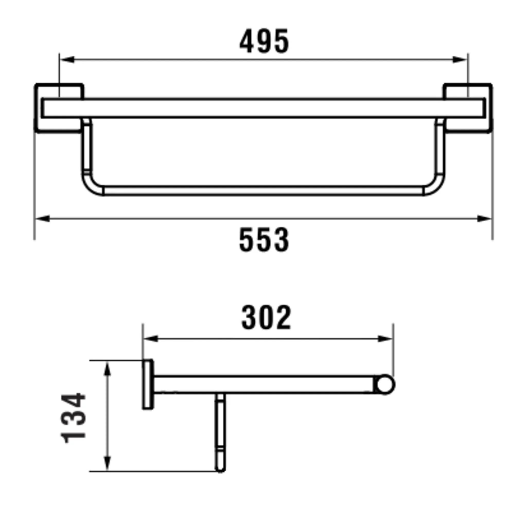 Niara S Handtuchablage 38107.2 titanschwarz matt Niara S Handtuchablage 38107.2 titanschwarz matt