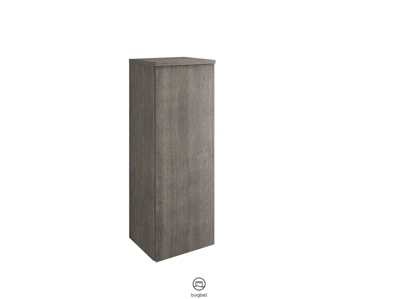 Halbhoher Schrank Yumo von burgbad – 325 mm tief, 352 mm breit, 980 mm hoch, mit 1 Tür und 2 Glaseinlegeböden, inkl. Abdeckplatte Halbhoher Schrank Yumo von burgbad – 325 mm tief, 352 mm breit, 980 mm hoch, mit 1 Tür und 2 Glaseinlegeböden, inkl. Abdeckplatte