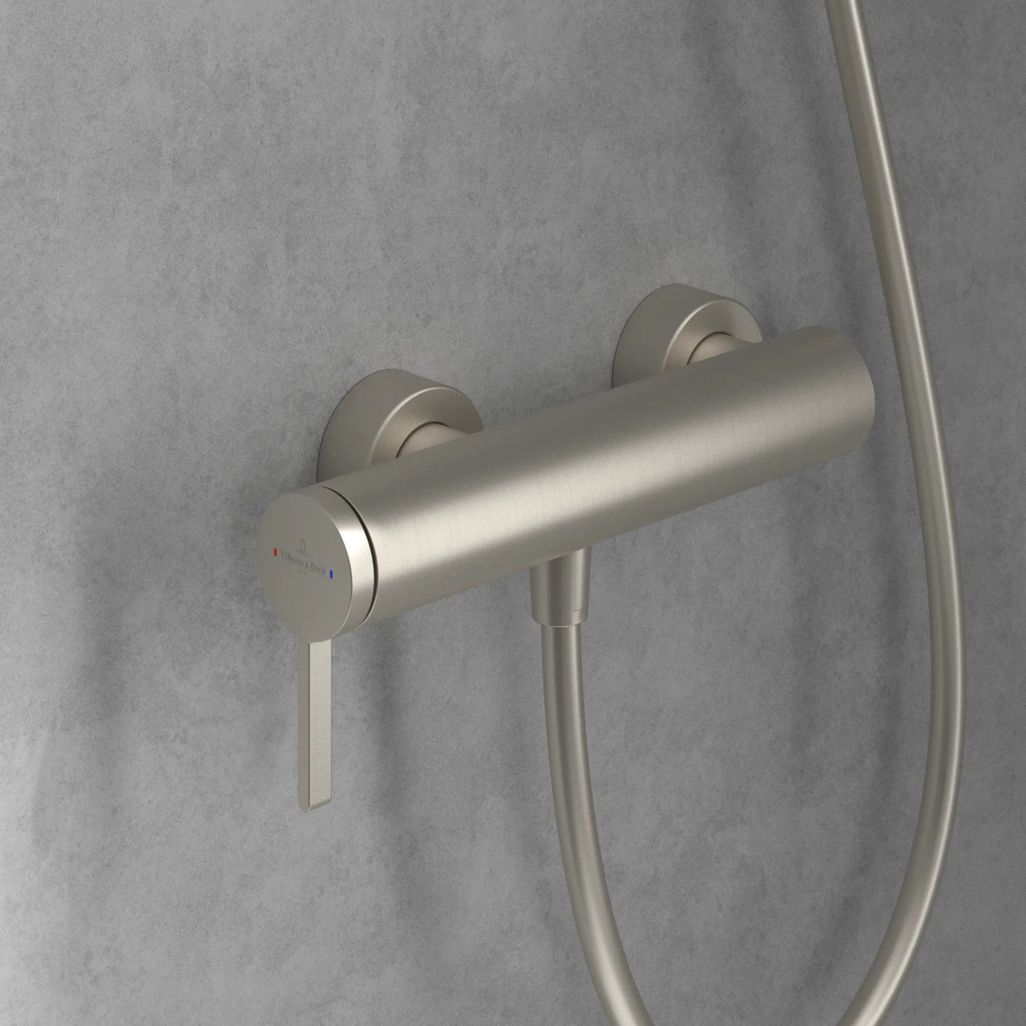 Villeroy & Boch Duscharmatur Dawn, Brushed Nickel Matt, 88x111 mm, 274 mm Breite Villeroy & Boch Duscharmatur Dawn, Brushed Nickel Matt, 88x111 mm, 274 mm Breite